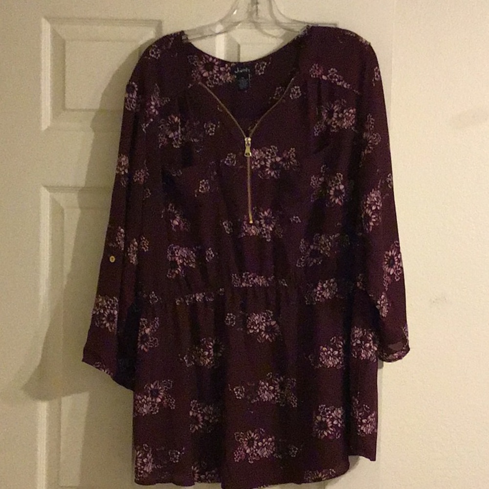 Beautiful burgundy tunic Wm sz 3x